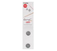 Tulip CarryC Long Stoppers Gris - Set de 2 pour Tricot et Crochet