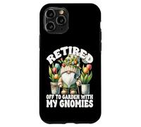 Tulip Flower Garden Retirement Gnome For Retired Mom And Dad Coque pour iPhone 11 Pro