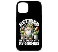 Tulip Flower Garden Retirement Gnome For Retired Mom And Dad Coque pour iPhone 13