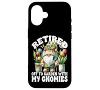 Tulip Flower Garden Retirement Gnome For Retired Mom And Dad Coque pour iPhone 16