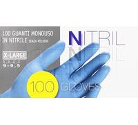 Tulip - Gants jetables en Nitrile sans poudre, X-Large - 100 pièces