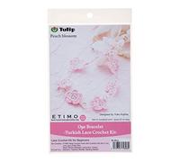 Tulip Kit de crochet bracelet en dentelle turque Oya - 1 pièce - Rose et blanc