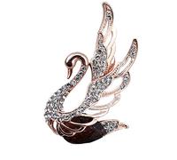 TULIP LY Couleur Cristal Cygne Oiseau Broche élégant Animaux Broches Bijoux Accessoires vêtements écharpes châle Boutons Costume (Violet)