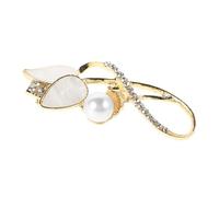 Tulip Suit Versatile Shawl Pin Fashion Elegant Brooches for Women Lapel Brooch Lace Tulle Gloves Mesh Bridal Wrist Cuff White Plastic