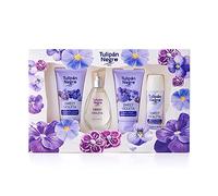Tulipán Negro Coffret cadeau déodorant, gel de bain, parfum, Body Lotion Sweet Violet, Floral