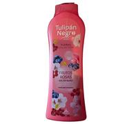 Tulipán Negro Gel de Bain et Douche Frutos Rosas, Collection Florale, Parfum Intense