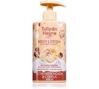 Lotion pour le corps tulipe noire avec distributeur de lait Merengada et cannelle, hydratation maximale 400 ml, parfum intense et pour tous les types de peau