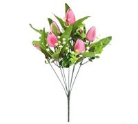 Tulipe artificielle en plastique pour tige de 36 cm, décoration durable | Options de couleurs vives, 36 cm de long, matériau plastique, photographie à la maison, décoration élégante