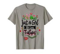 Tulipe de Fleur pour Femme. Seule Une Fille Qui Aime Les Tulipes T-Shirt