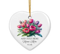 Tulipe Décoration De Noël À Suspendre Céramique Sapin Décoration D'Ornement De Noël avec Ficelle Christmas Hanging