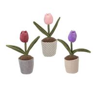 Tulipe décorative en peluche dans un pot 24 cm