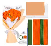 Tulipe Fil Chenille Orange - 200 pièces de Cure-Pipe Pipe Cleaners | Fils Chenilles Loisirs Créatifs, Avec étamines, Floratape et Tiges de Fleurs Artificielles, Bouquets de Fleurs DIY