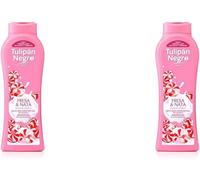 Tulipe Noire Douche Fraise Et Crème Gel, Rose, Doux, 720 Millilitres (Lot De 2)