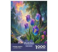 Tulipe Puzzle 1000 Pieces Cadeau Unique Jeu Éduchatif Challenge Toy À De Qualité Supérieure Peinture Art pour Adultes Enfants 70x50cm/1000pcs