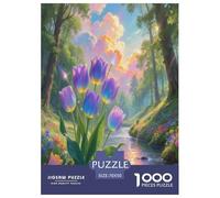 Tulipe Puzzle 1000 Pieces Cadeau Unique Jeu Éduchatif Challenge Toy À De Qualité Supérieure Peinture Art pour Adultes Et Enfants À Partir De 14 Ans 70x50cm/1000pcs