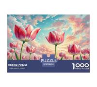 Tulipe Puzzles 1000 Pièces Cadeau Unique Jeu Éducatif Défi Jouet À De Qualité Supérieure Peinture Art pour Adultes Et Enfants À Partir De 14 Ans 38x26cm/1000pcs