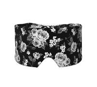 Tulipe rose blanche vintage,Masque pour les yeux bloquant la lumière Cache-yeux et cache-oreilles pour le sommeil