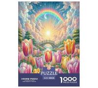 tulipe1000 Pièces Aquarelle Puzzle pour Adultes De Jeu pour Adultes Parfaitpourla Détente Paysagedes QuatreSaisons 38x26cm/1000pcs