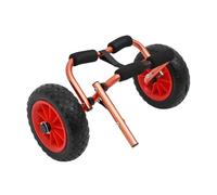 TuliperMood Chariot kayak pliable, roues solides, transport SUP canoë | Alliage oxydé, charge maximale : 80 kg, poids : 1,3 kg, pêche en mer, rivière, coussins en éponge anti-rayures
