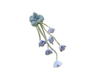 Tulipes Chouchou élastique pour cheveux avec bandeaux transparents, pompons en corde, embellissement, pompons floraux, cravate pour cheveux, accessoire floral élégant