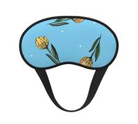 Tulipes jaunes dessinées à la main,Masques de sommeil occultants, cache-yeux couvrants, masques de sommeil anti-lumière