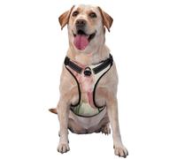 Tulipes Roses imprimées,Harnais pour Animaux de Compagnie, Harnais réfléchissant réglable pour Chien,XL
