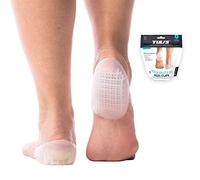 Tuli's Heavy Duty Gel Heel Cups - talonnières en gel renforcées pour inconfort du talon, fasciite plantaire & maladie de Sever, 1 paire, Taille : Petit