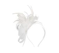 Tulle Flower Hair Hoop pour femmes Élégant Bandeau à plumes des années 1920 Non Slip Flapper Fascinateur Bandeau pour événement formel