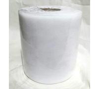 Tulle largeur 12,5 cm rouleau de 100 mètres couleur blanc (Blanc)