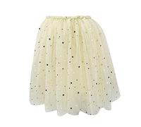 Tulle Noir Fille Mode Robe Princesse Robe Décontractée Tutu Jupe Mesh Outwear Drôle Histoires de Noël, beige, 7-8 ans