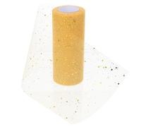 Tulle Pailleté à Sequins Doré en Rouleau 25 Yards pour Décoration