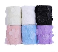 Tulle Polyester Doux 6cm Largeur pour Tutu | pur, texture douce, idÃ©al mariage, pour fÃªte, pour facile Ã couper, ne s'effiloche pas(Shallow purple)