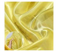 Tulle souple, Organza Fabric By The Meter Multicolor 100cm x 150cm For Sewing Dresses And Costumes(12 Yellow)