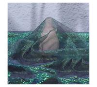 Tulle souple, Pleated Textured Fabric Multicolor 140cm x 100cm Sold By The Meter(Black)