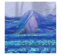 Tulle souple, Pleated Textured Fabric Multicolor 140cm x 100cm Sold By The Meter(Blue)