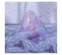 Tulle souple, Pleated Textured Fabric Multicolor 140cm x 100cm Sold By The Meter(Dark Purple)