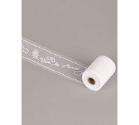 Tulle Vive les mariés 8 cm x 10 m-blanc