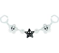 TULLO Pendentif poussette, noir et blanc, 2 x fleurs, 1 x étoile 179