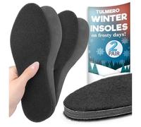 TULMERO Lot de 2 paires de semelles thermiques au charbon actif pour l'hiver - Extra chaudes - En carbone - Taille 45