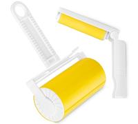 TULMERO Rouleau à peluches en silicone réutilisable - Lot de rouleaux à peluches pour poils d'animaux - Grand et petit voyage - Rouleau à peluches lavable - Pour poils d'animaux, vêtements et meubles