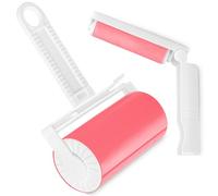 TULMERO Rouleau à peluches en silicone réutilisable - Lot de rouleaux à peluches pour poils d'animaux - Grand et petit voyage - Rouleau à peluches lavable - Pour poils d'animaux, vêtements et meubles