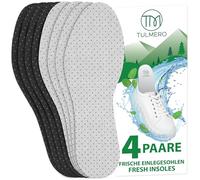 TULMERO Semelles anti-transpiration en charbon actif absorbant la puanteur 4 paires taille 42