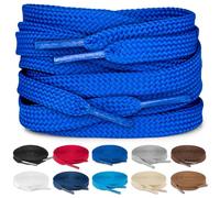 TULMERO SULPO Lot de 2 paires de lacets plats 8 mm pour chaussures, Fleur de grain., 150 cm - 2 Paare