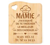 Tulolvae Cadeau Mamie, Planche à Découper en Bambou Cadeau Grand Mere Anniversaire, Fete des Mere Noel Cadeaux pour Mamie Idée Orginal