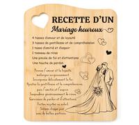 Tulolvae Cadeau Mariage, Planche à Découper en Bambou Idée Cadeaux Future Mariée et Le Marié, Cadeau Original de Jeunes Mariés, Couple, Cadeau de Fiançailles, Anniversaire, Saint Valenti