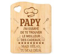 Tulolvae Fete des Grand Pere, Planche à Découper en Bambou Cadeau Papy, Cadeaux Anniversaire Papi Cuisine, Idee Cadeau Fête des Grands Peres Noel pour Homme