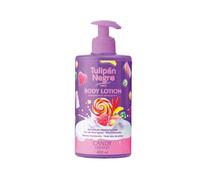 Tulpe Black Lotion pour le corps avec doseur Candy Fantasy, hydratation maximale 400 ml, intensément parfumée et pour tous les types de peau