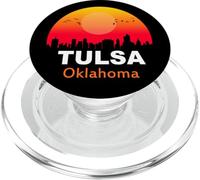Tulsa Oklahoma Vintage Sunset Retro City State USA PopSockets PopGrip pour MagSafe