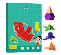 Tulter String 3D Geometry Learning Book, Pull String Geometry Learning Book For Kids, Logical Thinking Game Educational Textbook, For Classroom Home Kindergarten