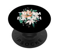 Tulum Beach Motif Floral Tropical Mexico Beach Vibes PopSockets PopGrip Adhésif
